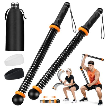 KETIEE Weighted Ropeless Battle Ropes: Cordless Battle Ropes with Adjustable Resistance Springs for Home Gym, Portable Workout Equipment for Strength Building, HIIT and Low-Impact Aerobic Training