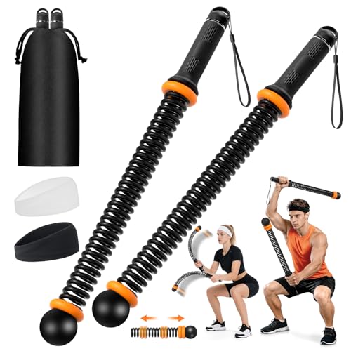 KETIEE Weighted Ropeless Battle Ropes: Cordless Battle Ropes with Adjustable Resistance Springs for Home Gym, Portable Workout Equipment for Strength Building, HIIT and Low-Impact Aerobic Training