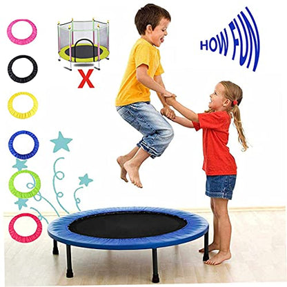 36 Inch Replacement Fitness Trampoline Cover Mini Trampoline Skir Pad Trampoline Side Cover for Round Frames Blue