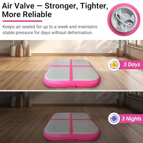 Air Mat Tumble Track, Gymnastics Mats Tumbling Track with Electric Air Pump for Home Use Cheerleading Training Kids Gym Yoga