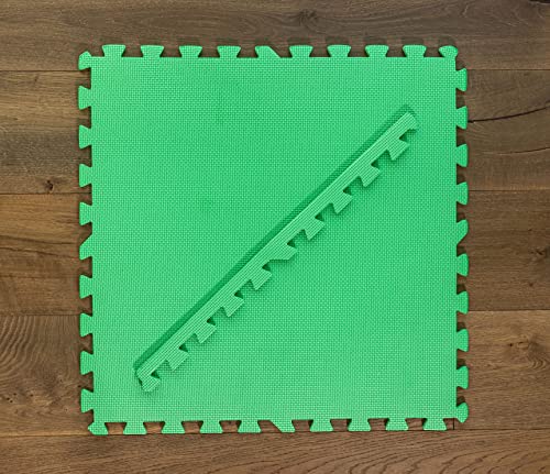 Interlocking Gym Floor Tiles 3/8 Inch – EVA Foam Puzzle Mats for MMA & Home Gym, Non‑Slip Exercise & Play Mat Set, Tatami Textured by Square Brands