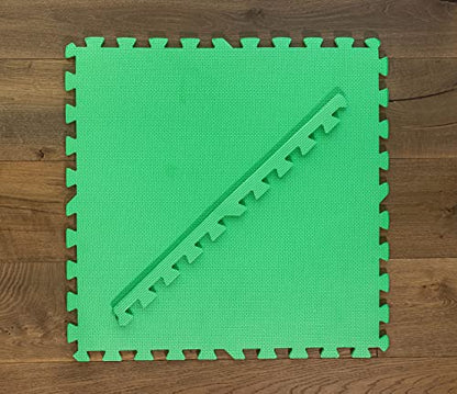 Interlocking Gym Floor Tiles 3/8 Inch – EVA Foam Puzzle Mats for MMA & Home Gym, Non‑Slip Exercise & Play Mat Set, Tatami Textured by Square Brands
