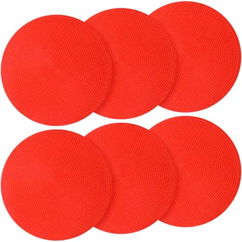 6 Pcs Poly Spots Markers Sports Training for Gym Floor Soccer Basketball Speed Agility Training Field Marking Equipment