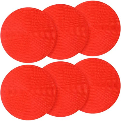 6 Pcs Poly Spots Markers Sports Training for Gym Floor Soccer Basketball Speed Agility Training Field Marking Equipment