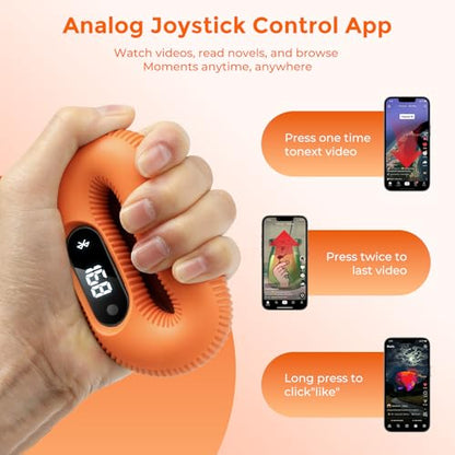 Smart Grip Strength Trainer with Bluetooth APP - Squeeze to Play Games & Scroll Video Hands-Free, Soft Silicone, Portable Hand Exercise for Strength, Stress Relief & Rehab - size: 40 LB