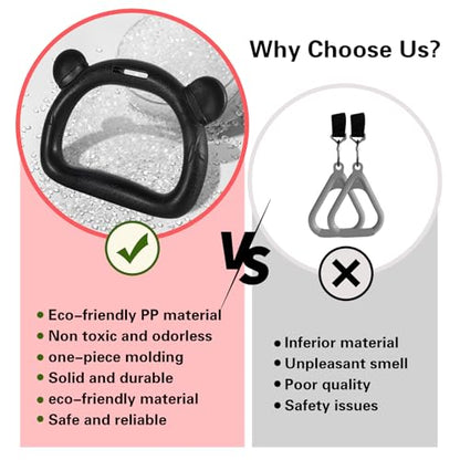 Kids Gymnastics Rings, Children's Home Gym Equipment, Children's Adjustable Strap Strength Training Rings, Pulling Rings for Physical Training - color: Red