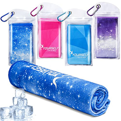 Cooling Towel, Cooling Towels for Neck,40" x 12"Ice Towel for Instant Cooling Relief, Soft Breathable Chilly Towel, Perfect Yoga, Golf, Sports, Gym, Athletes Towel (1PC-BStarry) - color: Bstarry