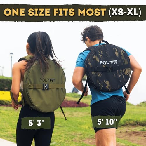 Polyfit PL8 Backpack for Olympic Weight Plates - Weighted Backpack for Strength Training, Rucking, and Gym Workouts - OD GREEN