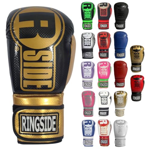 Ringside Apex Bag Gloves, IMF-Tech Boxing Gloves with Secure Wrist Support, Synthetic Boxing Gloves for Men and Women - color: Gold/Black, size: Small-Medium