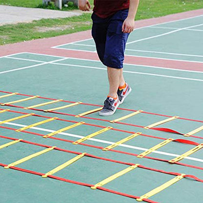 Fitness Agility Ladder Training Equipment, Improve Coordination, Speed, Develop Explosive Power, Strength and Better Footwork,6/8/10/12/14 Rung Agility Ladder + Carry Bag - size: 5 M / 10 Rung