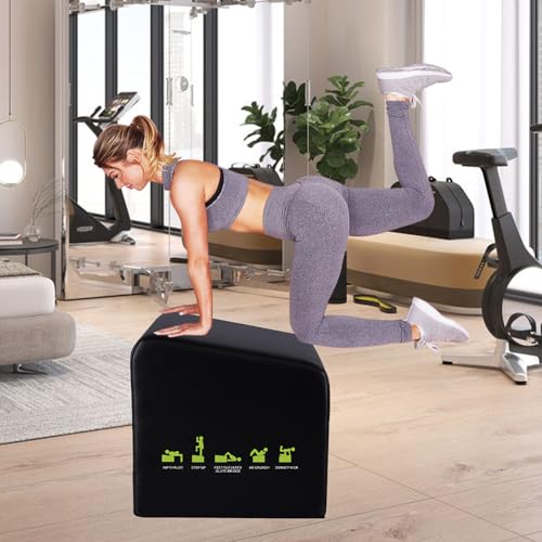 Hip Thrust Machine & Glute Bridge Exercise Machine, Hip Thrust Bench Booty Workout Box Platform for Home Gym Total Body Workout.