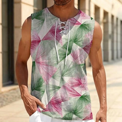 domirica Mens Summer Casual Sleeveless Shirts Plus Size Oversized Trendy Lightweight Pull On Tank Top
