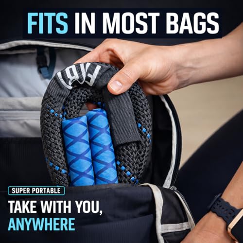 Weighted Jump Rope - 2.9lbs, 9.9 Feet Long Jump Ropes for Fitness, Home Workout Rope, Skipping Rope for Exercise, Total Body Workout Equipment, Durable Jumping Rope by Fitby