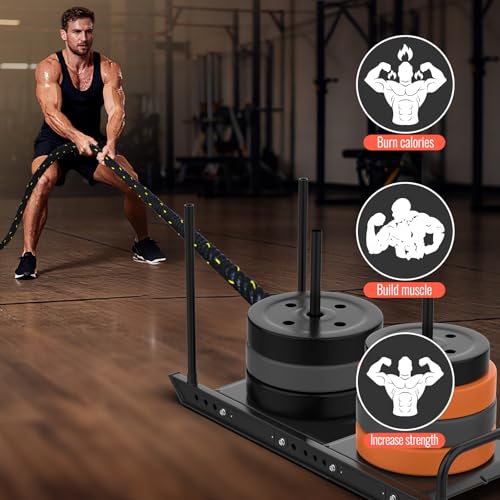 Weight Sled Pulling Rope 15FT/20FT/30FT/40FT/50FT, Trainer Physical Training Strength Rope for Workout Sled,Tire Pulling Workout,Football Exercise Equipment for Men and Women