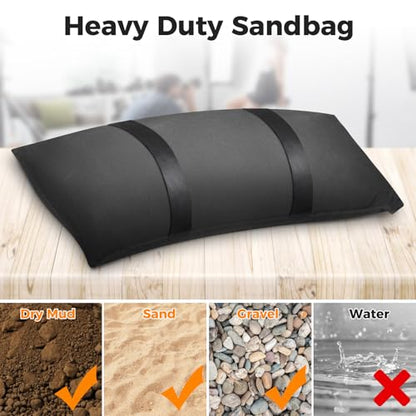 100 LBS Umbrella Base Weights Fillable Sandbags, 2 Packs Sand Bags for Weight, Outdoor Weatherproof Heavy Duty Weight Sandbag for Furniture Umbrella Stand Garden Cantilevers Poolside Accessories