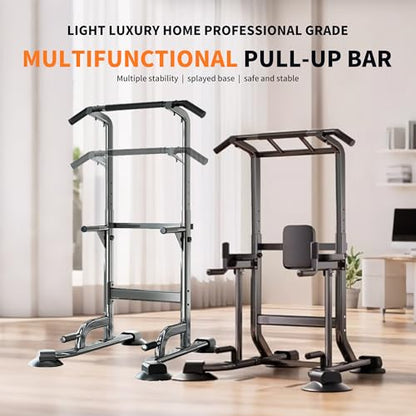 Adjustable Pull Up Bar for Home with Backrest, 6-Level Height Adjustment (69-94.5 inches), 352lb Capacity Carbon Steel Frame for Stability, Train Back, Abs & Chest