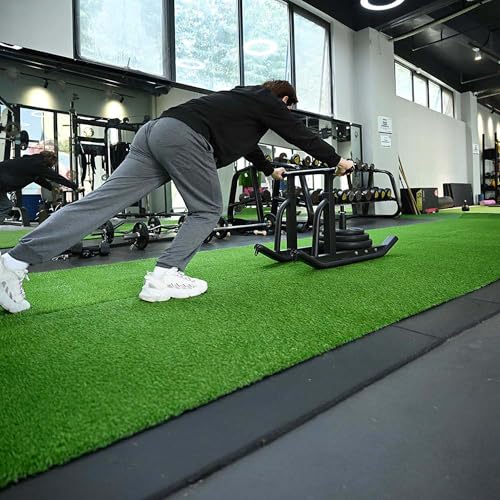 Yescom Sports Sled Strips Turf Gym Flooring for Weight Sled Push Pull - size: 0.4"H-3'x65'(200Sq.Ft)