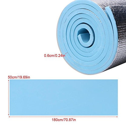 Bottone 6mm Thickness Yoga Mat,Soft Non-slip EVA Foam Yoga Pad,Dampproof Sleeping Mattress Mat,for Pilates,Fitness,Workout,Lose Weight Gym Exercise with Carrier Blue(70.87"x19.69"x 0.24")