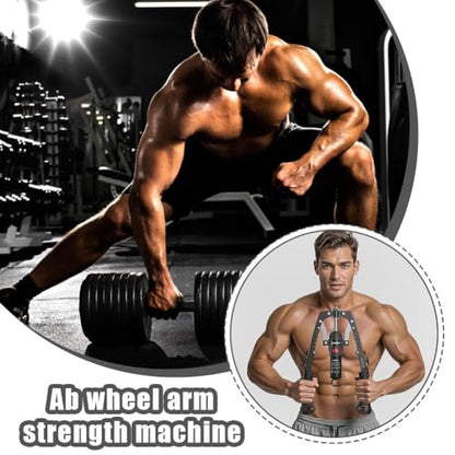 Core Flex Twister Pro Chest Press Machine 3-in-1 Hydraulic Ab Wheel Arm Exerciser with Adjustable Resistance 22–440 Lbs for Full-Body Strength Training