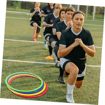 Yardwe 4pcs Enhanced Agility Training Soccer Speed Agility Rings Football Training Gear for Drills Coordination
