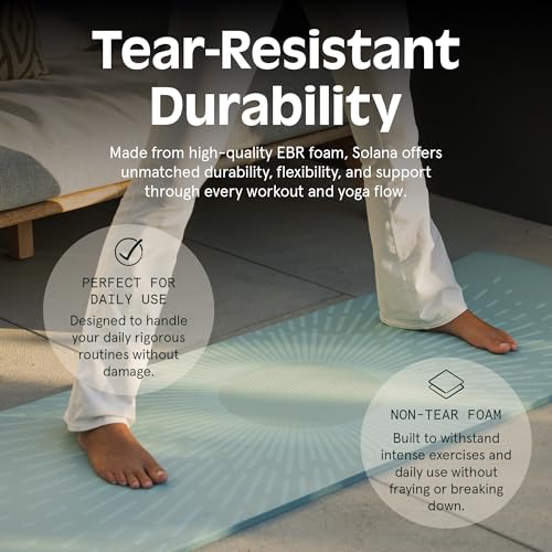 Retrospec Solana 1" Extra Thick Yoga Mat Non Slip Exercise Mat w/Strap