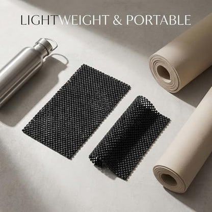 2PCS Pilates Non Slip Mat,Gripper Pad,Unisex Anti Skid Pilates Reformer Mat,Anti Slip Hand Workout Pads for Sweaty Hands, Foldable Grips Gloves for Body Building Indoor Home Gym Fitness
