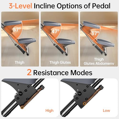 seanleecore Stair Stepper Machine for Home with Device Holder & Silicone Floor Mat, Extra-Long Non-Slip Pedals Vertical Climber Exercise Machine