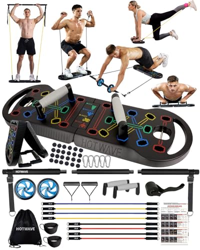 Push Up Board Fitness, Portable Foldable 20 in 1 Push Up Bar at Home Gym, Pushup Handles for Floor. Professional Strength Training Equipment For Man and Women