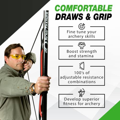 Resistance Trainer - Adjustable Archery Training Tool with 10"- 32" Draw Length & 1-100 lb Draw Weight - Enhance Strength, Stamina & Technique for Bow Enthusiasts