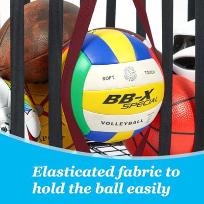 Jsskeeim Garage Sports Equipment Organizer,Sports Ball Organizer with Wheels,Mesh Pocket, Basket,Ball Organizer with Baseball Bat Rack and HooksToy Storage Rolling Cart-Black - style: 01