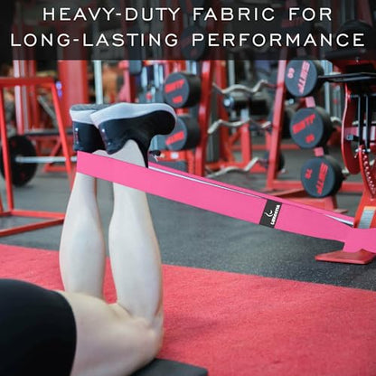 Premium 76" Extra Long Resistance Band for Working Out, 3" Wide Non-Slip Fabric Exercise Band for Stretching, Yoga, Strength Training & Physical Therapy