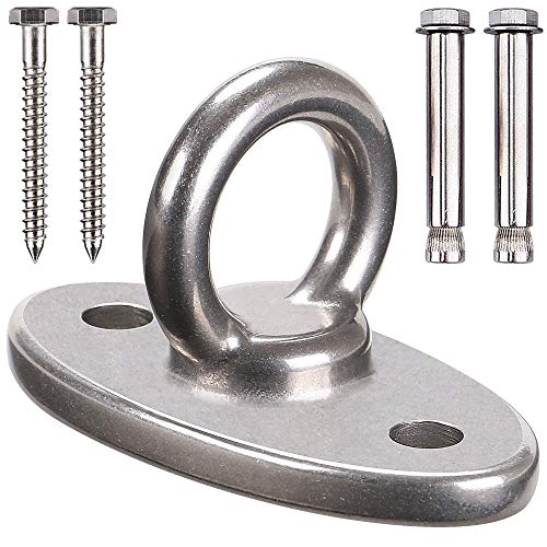 Wall Ceiling Mount Bracket for Suspension Strap Trainer, 2800lb Capacity, Body Weight Strength Training Systems, Aerial Yoga Swing, Resistance Band,Hammock,Battle Rope, Boxing Equipment