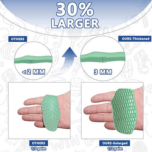 Large Anti-Slip Gym Workout Grips for WeightLifting,Silicone Hand Protector - color: Sage Green