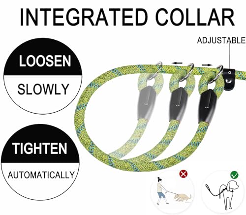 6 FT Heavy Duty Dog Leashes with Comfortable Padded Handle,Blue Green - color: Blue Green, size: 6 Feet x 1/2 Inch