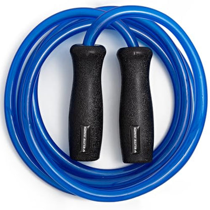 Elite Jumps Muay Thai 2.0 Weighted Jump Rope - Designed for High-Intensity Training, Muay Thai, & MMA Workouts - Heavy 1.3lb PVC Jump Ropes for Fitness - color: Blue - 8FT