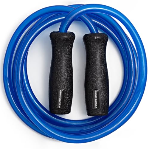 Elite Jumps Muay Thai 2.0 Weighted Jump Rope - Designed for High-Intensity Training, Muay Thai, & MMA Workouts - Heavy 1.3lb PVC Jump Ropes for Fitness - color: Blue - 8FT