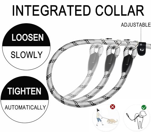 6 FT Heavy Duty Dog Leashes with Comfortable Padded Handle,Light Gray - color: Light Gray, size: 6 Feet x 1/2 Inch