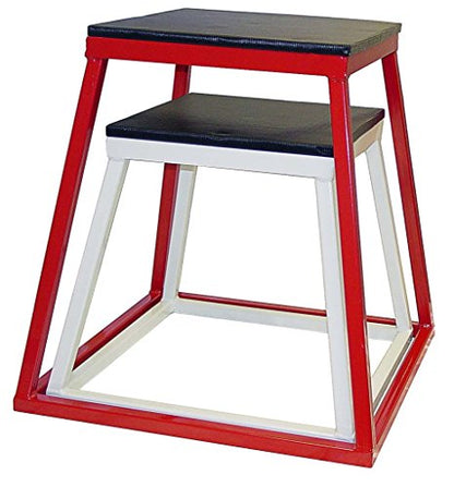 Ader Plyometric Platform Box Set- 12" Black, 18" White, 24" Red