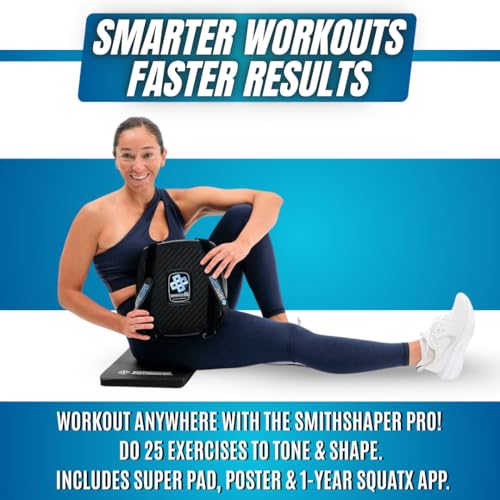 PRO Exerciser & Super Pad Bundle - 25 Exercises Professional Strength Model, Full Body Workout, Build Muscle, Sculpt, Shape, Strengthen Abs, Butt, Core, Legs & More