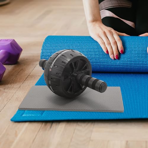 Totority Silent Ab Roller Wheel with Large Wheel and Knee Pad Core Strengthening Exercise Equipment for Men and Women Suitable for Beginners and Experts Home Gym Workout Trainer