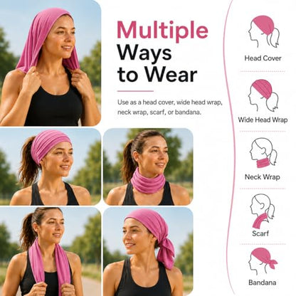 Ice & Sweat Towels, 43.3" x 15.7" - Cooling Neck Wraps for Summer Heat - Quick Cool Down for Gym, Running, Golf, Yoga & Sports