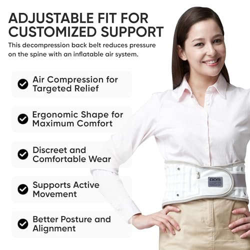 DDS, Inc. 300 Back Decompression Belt – Pneumatic Lumbar Decompression Belt for Women and Men, Lower Back Brace for Work, Lifting, and Daily Support – Adjustable Air Lumbar Traction Device (5XL) - size: 5XL