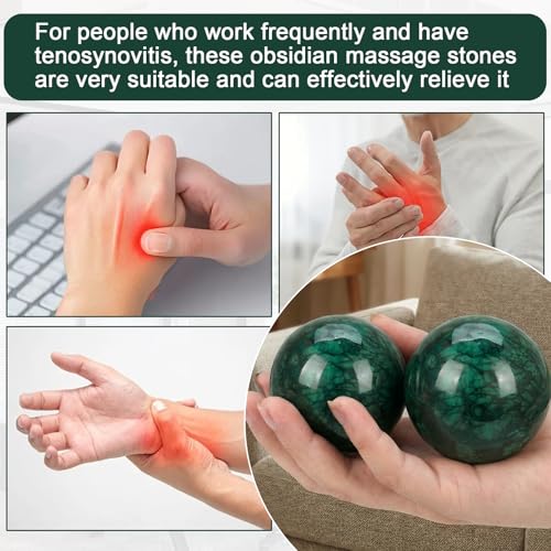 Hand Exercise Balls Set of 2, Chinese Stress Relief Baoding Balls with Leather Pouch - color: Green