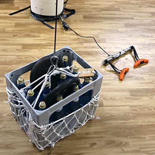 Homemade Weight Net - White Polyester, 5-440 lb - Versatile Net for Cable Machine Attachment - Supports 5-440 lb for Weight Cable Pulley System - Sand Bag Attachment for Stones & Bricks