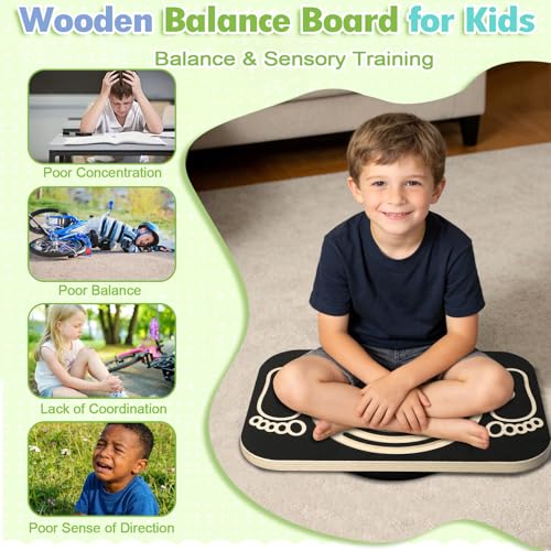 Balance Board Maze for Kids, 17.5 IN Toddlers Wobble Board for Training