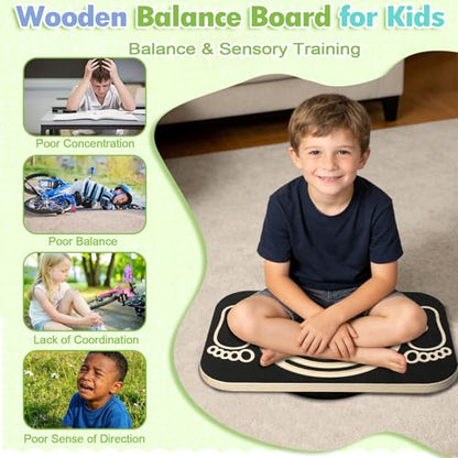Balance Board Maze for Kids, 17.5 IN Toddlers Wobble Board for Training