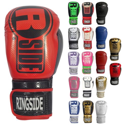 Ringside Apex Bag Gloves, IMF-Tech Boxing Gloves with Secure Wrist Support, Synthetic Boxing Gloves for Men and Women - color: Red/Black, size: Small-Medium