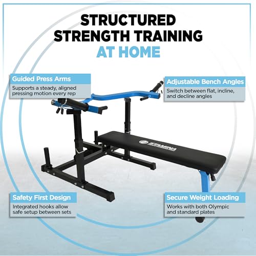 Stamina Strength Training Machine Chest Press and Leg Extension Curl Home Gym Equipment Adjustable - size: Chest Press