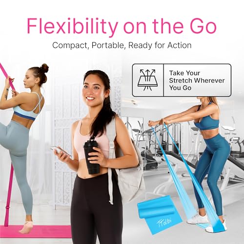Door Leg Stretcher Strap with Sturdy Door Anchor & Resistance Band - Splits & Flexibility Trainer for Ballet, Dance, Gymnastics, Cheer, Pole | Kids, Teens, Adults | Premium Gift Box, Printed Guide & Travel Bag