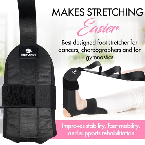Stretch Strap with Loops for Foot and Calf - Ideal for Physical Therapy, Achilles Tendonitis Relief, and Plantar Fasciitis - Perfect for Yoga, Gymnastics, and Flexibility Training